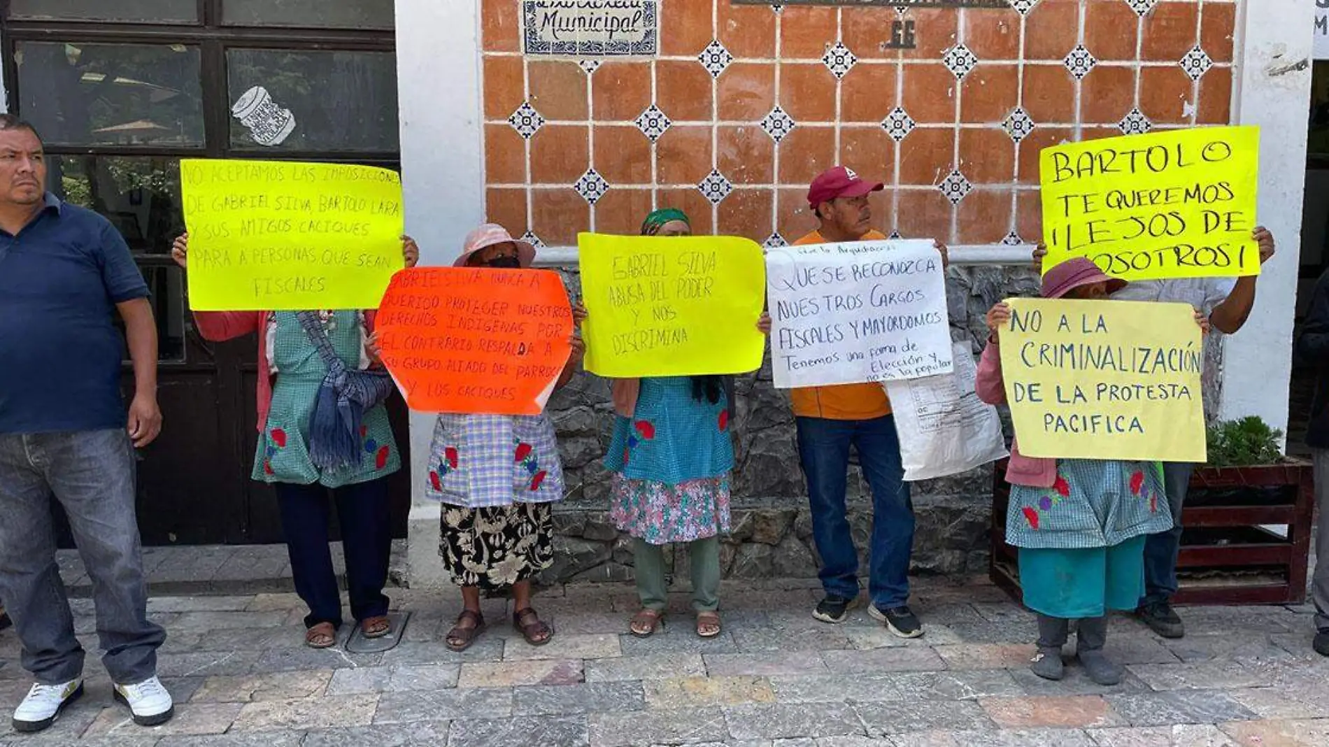 Protesta de vecinos de San Pedro Benito Juárez